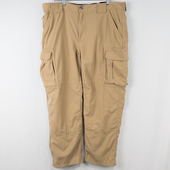 Duluth Trading Co Mens Dry On The Fly Cargo Pants XLx30 Relaxed Fit Nylon Tan - Picture 1 of 16